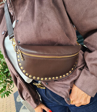 Crossbody met Studs Donkerbruin