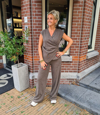 2-deligeset Supersoft Taupe