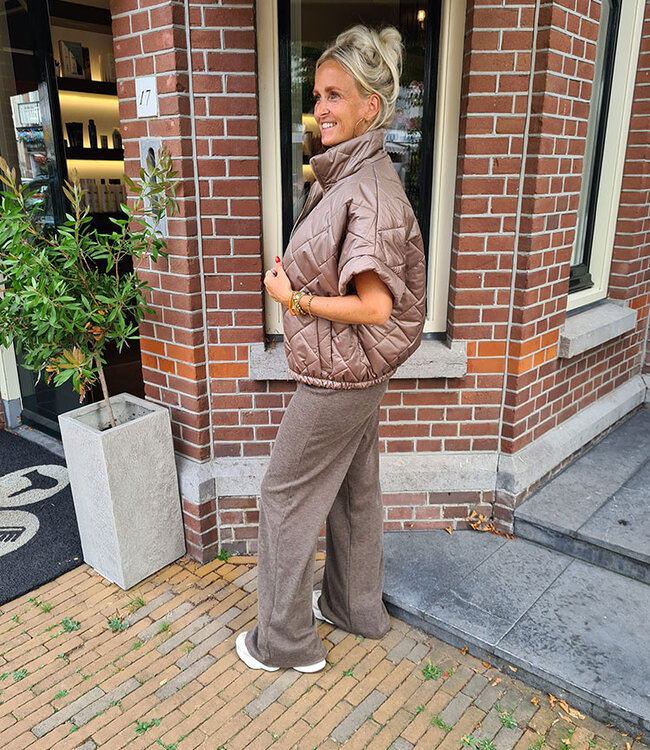 Bodywarmer Gewatteerd Taupe