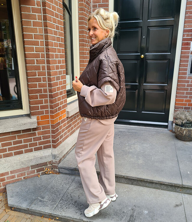 Bodywarmer Gewatteerd Donkerbruin