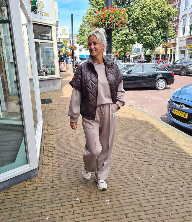 2-delige Comfyset Lange Mouw Taupe