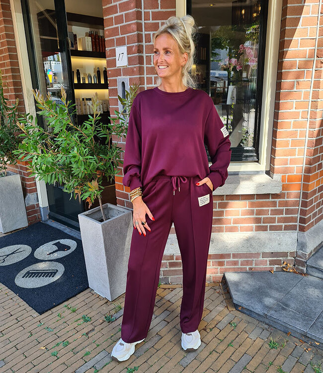 2-delige Comfyset Lange Mouw Bordeaux