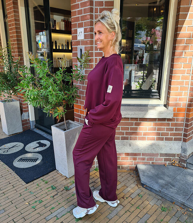 2-delige Comfyset Lange Mouw Bordeaux