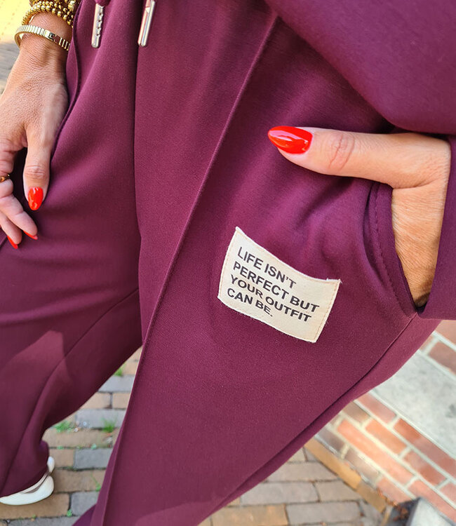 2-delige Comfyset Lange Mouw Bordeaux