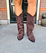 Cowboy Laarzen Suedelook Donkerbruin