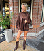 Suedelook Franje Jacket met Studs Donkerbruin