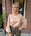 Azzurro Luxe Zijdelook Blouse Gold