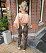 Azzurro Luxe Zijdelook Blouse Gold
