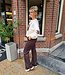 Knit Sweater NY Crème/Donkerbruin