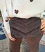 Clutch/Tas Luxe Suede Donkerbruin