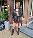 Lederlook Jas met Franjers Donkerbruin