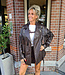 Lederlook Jas met Franjers Donkerbruin