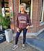 Oversized Sweater Super Soft Paris Donkerbruin