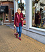 Faux Fur Bodywarmer Capuchon Bordeaux