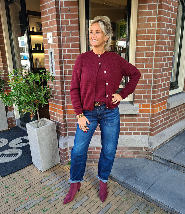 Super Soft Knit Vestje Bordeaux
