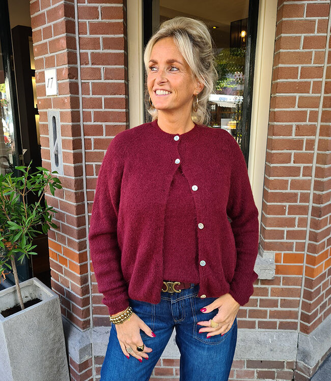 Super Soft Knit Vestje Bordeaux