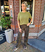 Super Soft Knit Top KORTE Mouw Groen