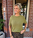 Super Soft Knit Top KORTE Mouw Groen