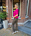 Super Soft Knit Top KORTE Mouw Magenta