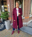 Mantel met Ceintuur Bordeaux