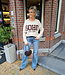 Knit Trui SOHO Crème/Donkerbruin