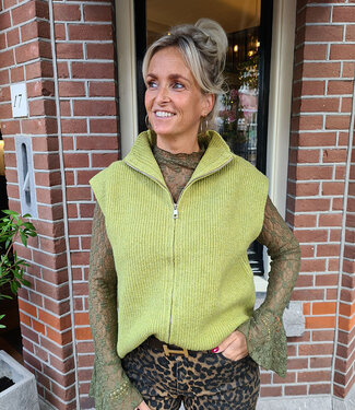 Knit Spencer Azzurro Groen