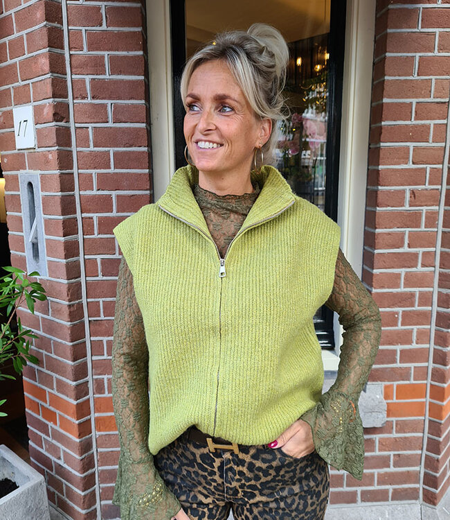 Knit Spencer Azzurro Groen