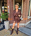 Luxe Dress Pailletten Donkerbruin