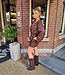 Luxe Dress Pailletten Donkerbruin