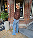 Luxe Ballonblouse Franje Donkerbruin