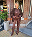 Grof Gebreid Kabelvest Donkerbruin