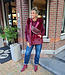Crossbody met Studs Bordeaux
