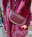 Crossbody met Studs Bordeaux