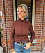 Super Soft Col met Naad Donkerbruin
