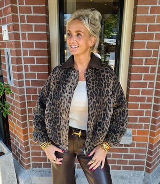 Soft Bomber Leo Lederen Kraag