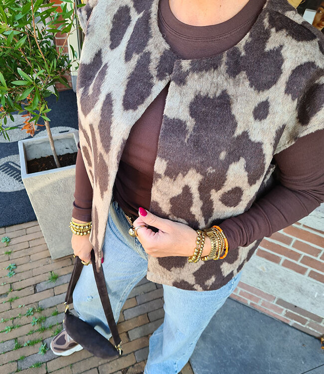 Soft Gilet Grove leo Print