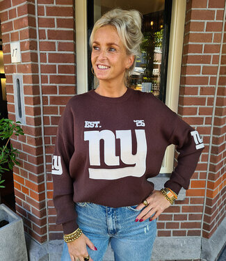 Knit Sweater NY Donkerbruin