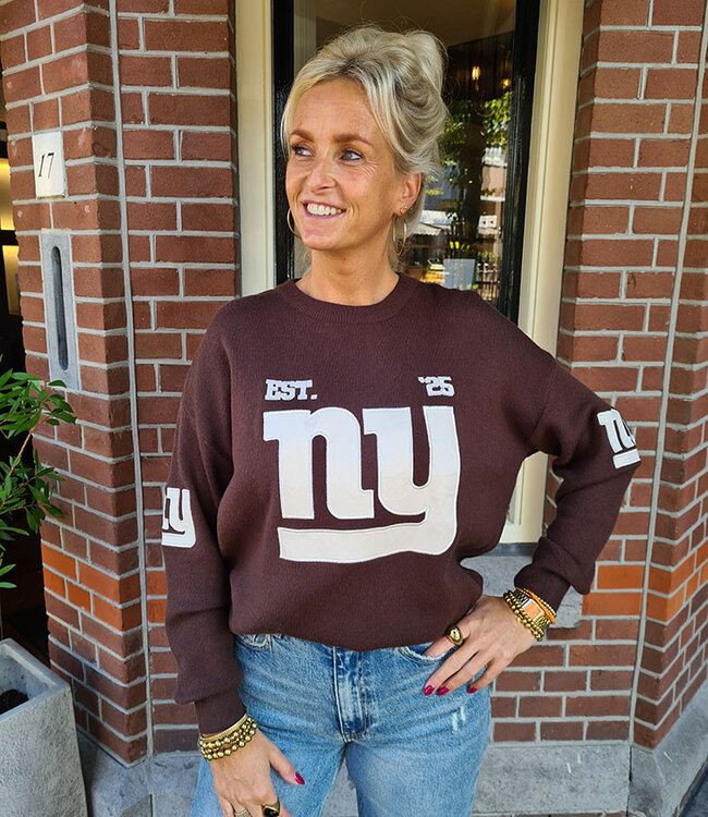Knit Sweater NY Donkerbruin