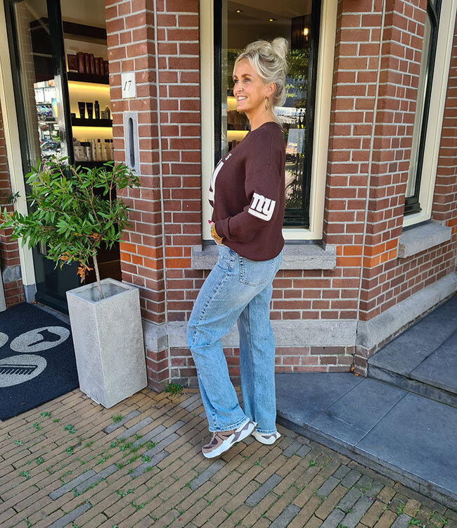 Knit Sweater NY Donkerbruin