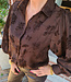 Luxe Ballonblouse Franje 2.0 Donkerbruin