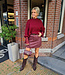 Knit Trui Ruffle Bordeaux