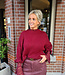 Knit Trui Ruffle Bordeaux