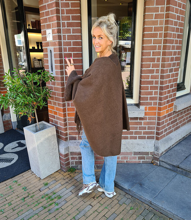 Omslagdoek Donkerbruin