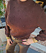 Knit Trui Parels Donkerbruin