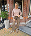 Knit Trui Kantenmouwen Taupe
