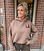 Hoodie met Fleece LA Taupe