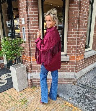 Oversized Franje Blouse Bordeaux