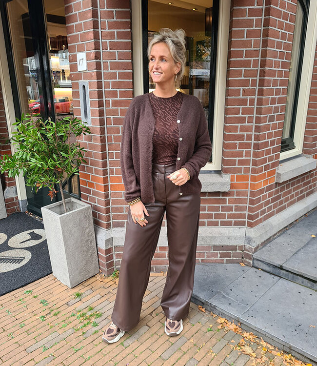 Super Soft Knit Vestje Donkerbruin