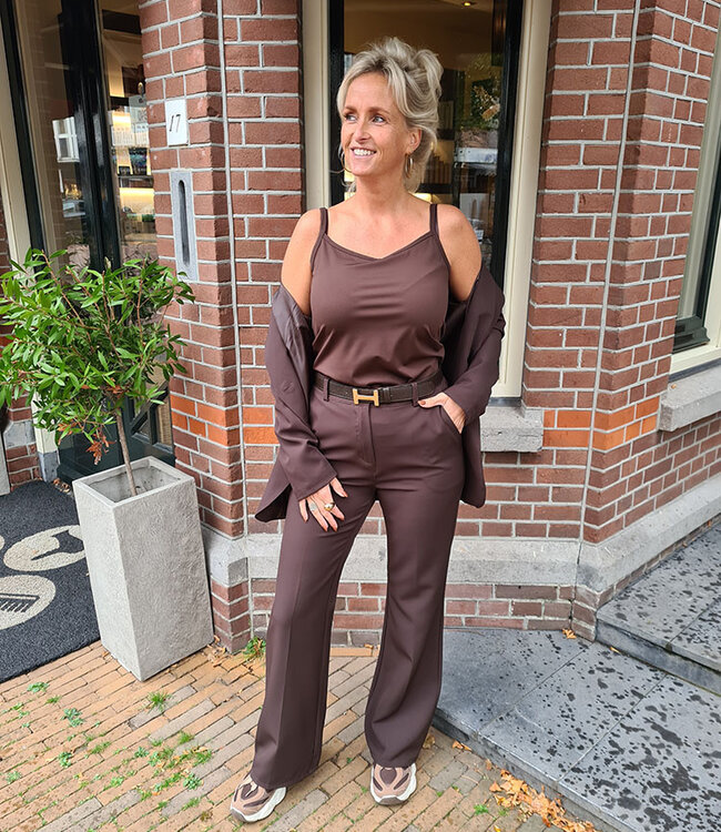 Traveller Basic Top Donkerbruin