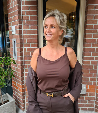 Traveller Basic Top Donkerbruin